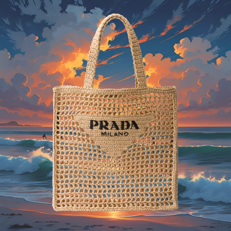 PRADA CROCHET TOTE BAG