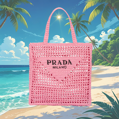 PRADA CROCHET TOTE BAG