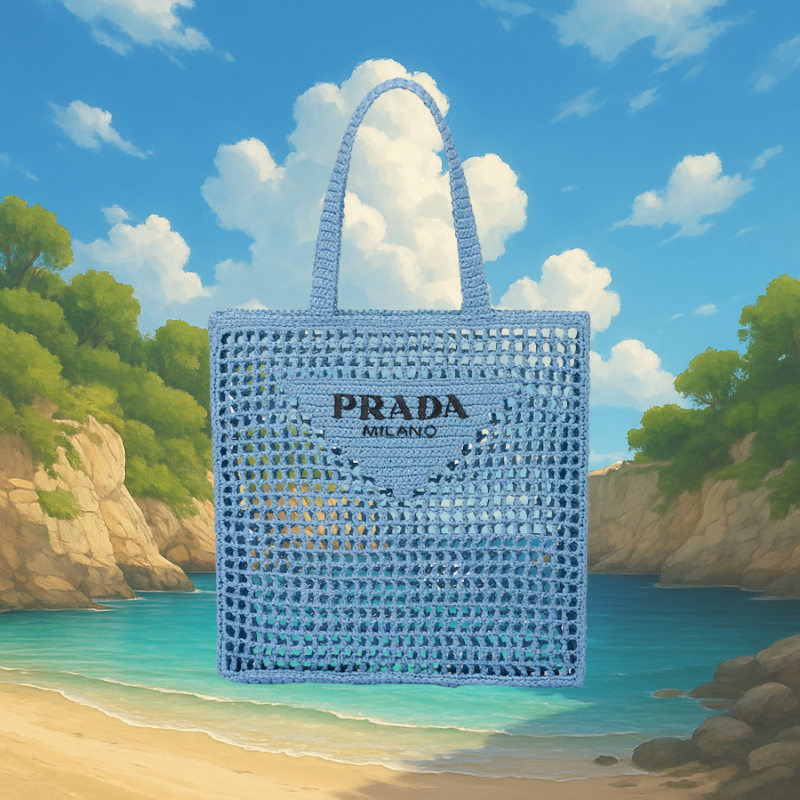 PRADA CROCHET TOTE BAG